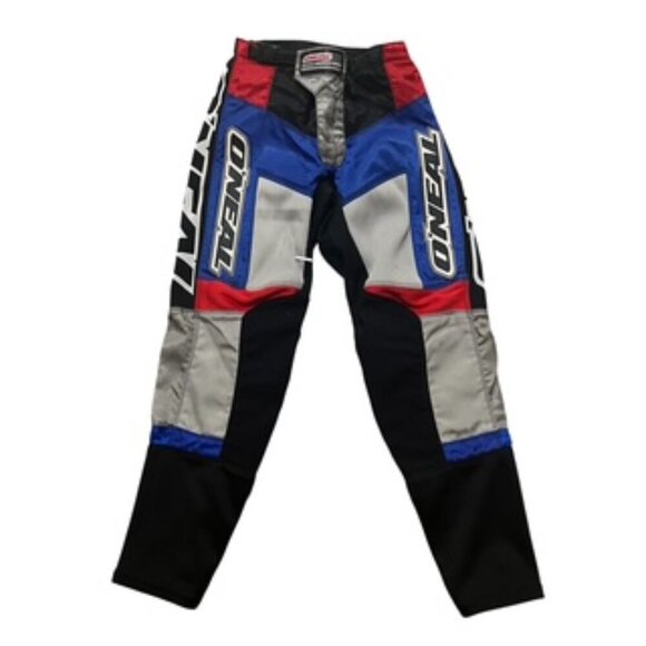 O’Neal Method MX Motorcycle ATV Riding Pants Red & Blue Inner Pads EUC Size  28 - Picture 2 of 12